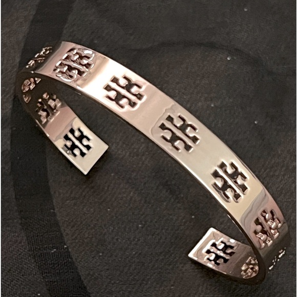 NWOT Tory Burch Authentic Rose Gold Pierced Cuff Bracelet - Picture 7 of 11